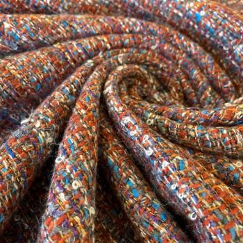 Твид шанель К17-173 терракотовый мультиколор