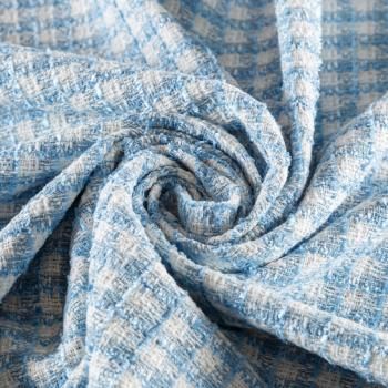 Твид шанель 052-05376 молочно-голубой