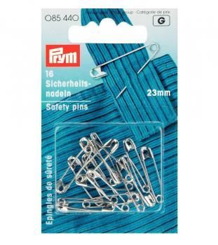 Булавки английские Prym 085440 23 мм 16 шт серебро
