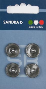 Пуговицы SANDRA 15 мм пластик 4 шт CARD191 серый