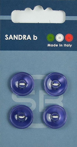 Пуговицы SANDRA 15 мм пластик 4 шт CARD068 фиолетовый