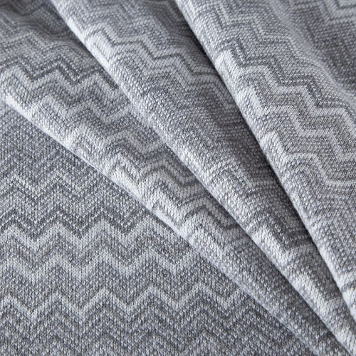 Трикотаж шерстяной вязаный Missoni 056-19776 бело-серый