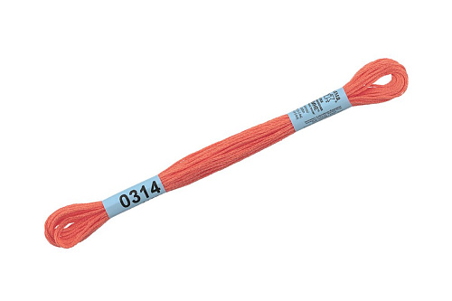 Нитки для вышивания Gamma мулине 8 м 0314 коралловый