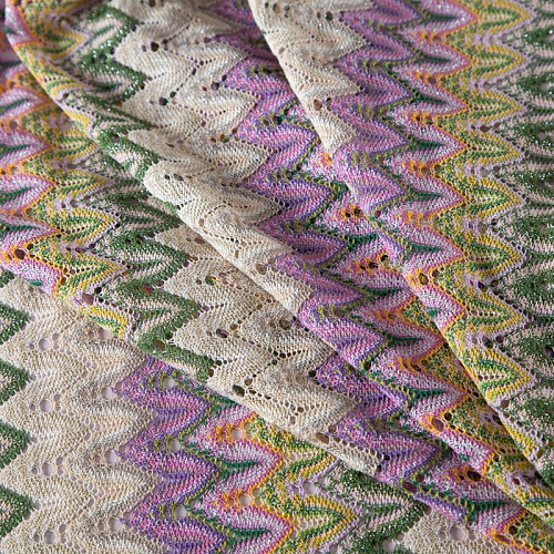 Трикотаж ажурный Missoni 056-20087 экрю мультиколор