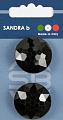 Пуговицы SANDRA 28 мм пластик 2 шт CARD164 черный