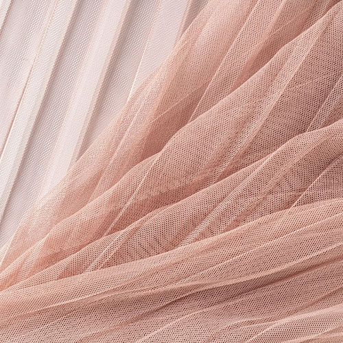 Тюль сетка-гофре Т263-01-74 пудрово-розовый однотонный