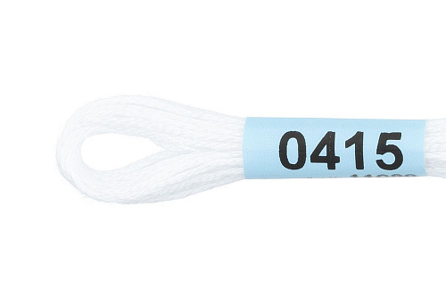 Нитки для вышивания Gamma мулине 8 м 0415 белый