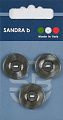 Пуговицы SANDRA 20.5 мм пластик 3 шт CARD192 серый