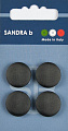 Пуговицы SANDRA 18 мм пластик 4 шт CARD159 черный