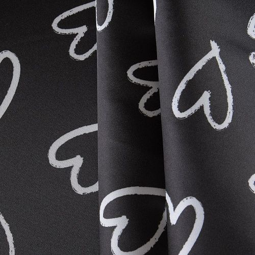Атлас 001-11734 черный принтованный
