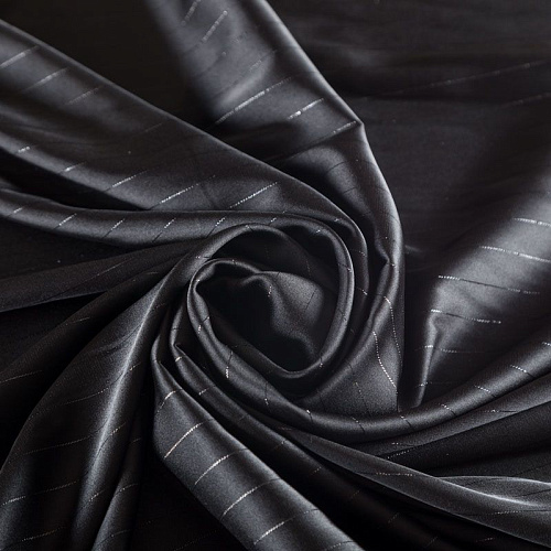 Шелк синтетический с люрексом 065-04160 черный