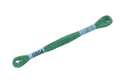 Нитки для вышивания Gamma мулине 8 м 0504 зеленый